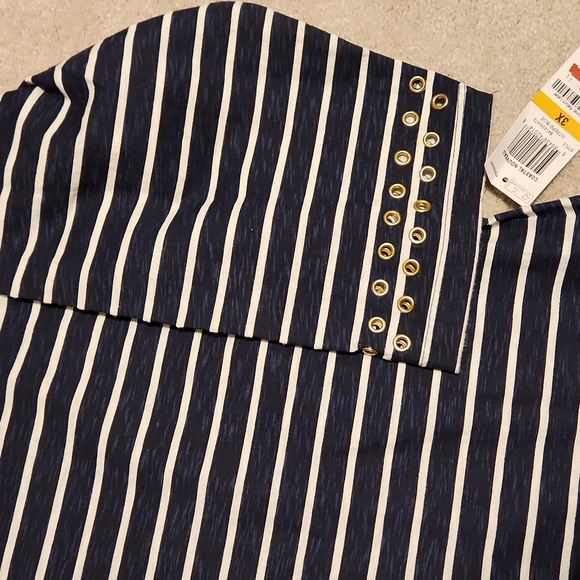 JM Collection Woman 3/4 sleeve round neckline and sleeves with grommets W-535 - Picture 3 of 8